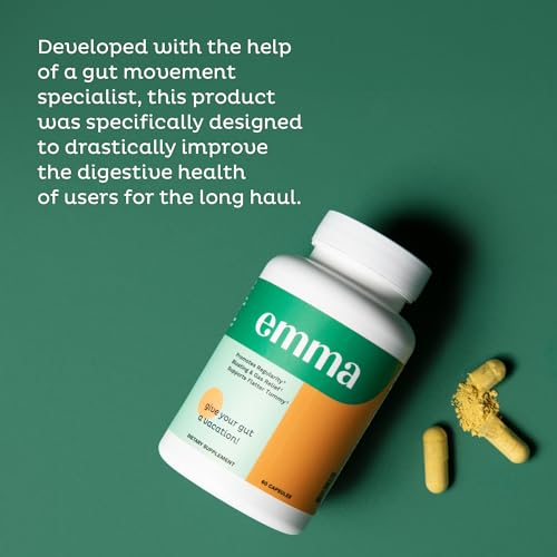 Emma Doctors Endorsed Gut Health Supplement - 60 capsules - Relief from Gas and Bloating, Repairs Leaky Gut with Magnesium, Berberine, Vitamin D, Quercetin & More - Gut Health & Colon Cleanse Formula