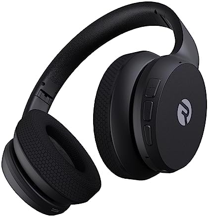 Raycon Fitness Headphones - Wireless Over-Ear-Headphones with 45 Hours of Battery, Active Noise Cancellation, Awareness Mode, 3 Quick Swap Ear Cushions, IPX4 Water Resistance (Black)