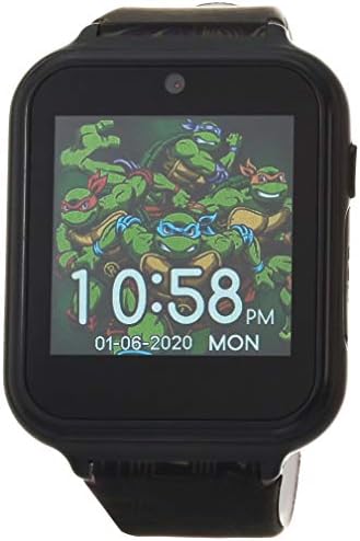 Accutime Teenage Mutant Ninja Turtles Interactive Kids Smartwatch with 10 Watch Faces, Built-in Games, Camera, Alarm, Step Tracker, Timer, Stopwatch, and Calculator – Fun Learning for Kids