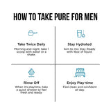 Pure for Men Original Cleanliness Stay Ready Fiber Supplement Powder | Helps Promote Digestive Regularity | Psyllium Husk, Aloe Vera, Chia Seeds, Flaxseeds | Proprietary Formula | 180 gm Vegan Blend