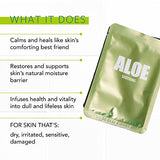 LAPCOS Aloe Sheet Mask, Daily Face Mask with Cucumber and Aloe Gel to Calm and Moisturize Skin, Korean Beauty Favorite, 5-Pack