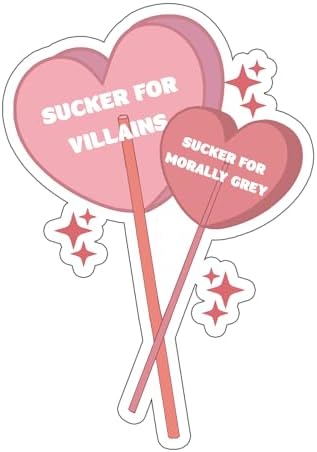 GOOD GIRLS READ DIRTY BOOKS Smutty Villain Sticker, White, Vinyl or Plastic, Waterproof, Outdoor Usage, Heart Shape, 2x1.5 inches, for Wall, Mirror, Laptop, Book, Kindle, Decor