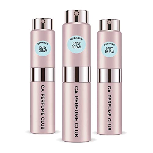 CA Perfume Impression of M. Jacobs Daisy Dream For Women Replica Version Fragrance Dupes Concentrated Long Lasting Eau de Parfum Spray Refillable Atomizer Bottle 0.27 Fl Oz-X3