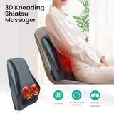 Snailax Back Massager for Back Pain Deep Tissue, Shiatsu Lower Back Neck Massager with Heat, 3D Kneading Massage Pillow for Back Neck Shoulder Legs, Christmas Gifts for Mom, Dad, Women