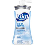 Dial Complete Clean + Gentle Antibacterial Foaming Hand Wash, Fragrance Free, 7.5 fl oz, 8 Count Case