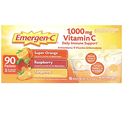 Emergen-C Tangerine Fizzy Drink Mix 90 Pack