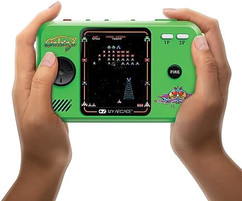 My Arcade Galaga/Galaxian Pocket Player Pro: Portable Video Game Console with 2 Games, Gifts, 2.75" Color Display, Ergonomic Design