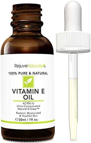 Vitamin E Oil - 100% Pure & Natural, 42,900 IU. Repair Dry, Damaged Skin from Surgery & Acne, Age Spots & Wrinkles. Boost Collagen for Moisturized, Youthful-looking Skin. d-alpha tocopherol