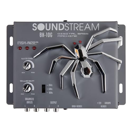 SOUNDSTREAM BX-10X Colors | Bass Processor - Digital Sound Restoration, Maximizer and Reproducer - Car Audio Booster, Color Variations (Grey)