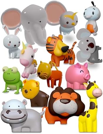 SplashEZ Mold Free Bath Toys for Babies & Toddlers, Animals No Hole Bath Toys for Kids, Toddler Gift, No Mold Bathtub Water Set for Kids, Pool, BPA-Free, Safe, Fun, Infant Ages 1 3 6 12 18 Months