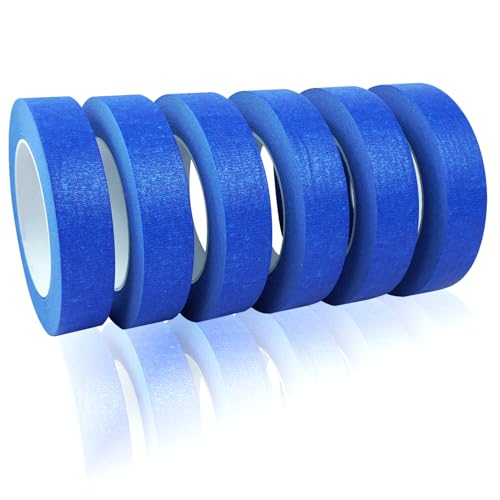 Painters Tape 1 Inch Wide, 6-Pack Blue Tape for General Purpose Use, 1 Inch X 55 Yards X 6 Rolls, 330 Yards in Total