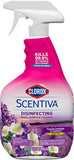 Clorox Scentiva Multi Surface Cleaner Spray, 32 OZ (Variety Pack) Tuscan Lavender and Jasmine & Tahitian Grapefruit Scents