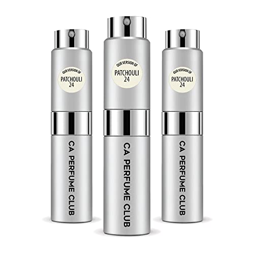 CA Perfume Club Impression of Le Lb Patchouli 24 For Women & Men Replica Version Fragrance Dupes Concentrated Long Lasting Eau de Parfum Spray Refillable Atomizer Bottle 0.27 Fl Oz-X3