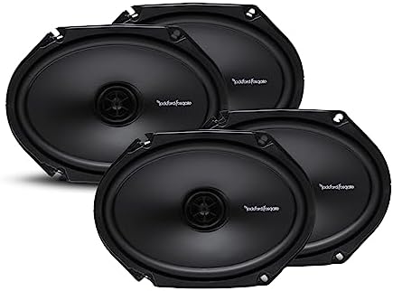 (2) Pairs Rockford Fosgate R168X2 6x8 440 Watt 2-Way Car Audio Speakers