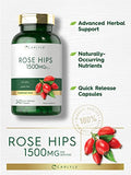 Rose HIPS | 1500mg | 240 Quick Release Capsules | Non-GMO and Gluten Free Herbal Supplement | by Carlyle