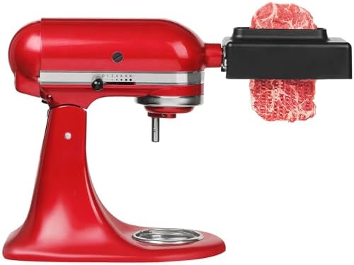 Meat Tenderizer for KitchenAid Stand Mixer-Updated Stainless Steel Gears Meat Tenderizer Attachment for All Models KitchenAid, Sturdy and Last (Black)
