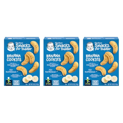 Gerber Snacks for Baby Banana Cookies, 5 Ounce (Pack of 3)