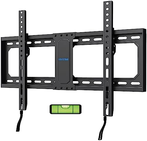 UL Listed Fixed TV Wall Mount for 37-82 Inch Screens, Low Profile TV Mount Fits 16", 18", 24" Studs, Wall Mount Bracket with Quick Release Lock, Max VESA 600x400mm, Holds up to 132 lbs by USX STAR