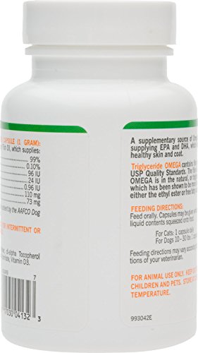 AllerG-3 Capsules Vetoquinol Care Triglyceride Omega Omega-3 Fatty Acid Small Breeds Dog & Cat Supplement, 60 Count.(Packaging May Vary)