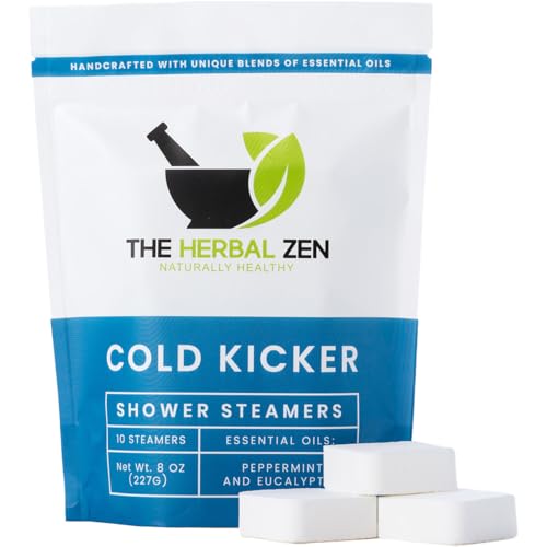Cold Kicker Shower Steamers Aromatherapy, Eucalyptus Shower Steamer, Shower Bombs Made in the USA, Menthol Shower Steamer, Self Care Gifts, Christmas Gifts, Shower Steamers for Women and Men