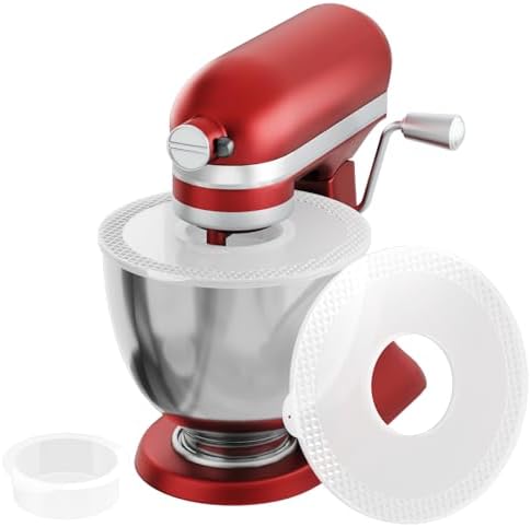 5QT Mixer Bowl Cover for KitchenAid 5 Quart Tilt-Head Stand Mixers and kitchen Aid Mixing Bowl, Food-Grade Material Mixers Bowl Lid Cover to Prevent Spilling of Ingredients (2-Pack)