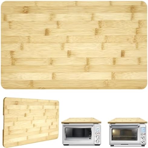 Bamboo Cutting Board for Breville BOV800XL 845BSS 860BSS Smart Oven Convection Toaster Oven, 17.8" × 10.8" Toaster Oven Accessories With Heat-Resistant Non-Skid Silicone Feet,100% Organic Bamboo