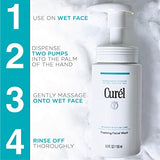 Curel Japanese Skin Care Foaming Daily Face Wash for Sensitive Skin, Hydrating Facial Cleanser for Dry Skin, pH-Balanced and Fragrance-Free, 5 Ounces (Step 2 of 2-Step Skincare)