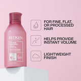 Redken Volume Injection Shampoo | For Fine Hair | Adding lift & Body | Paraben Free | 33.8 fl. Oz (Pack of 1)