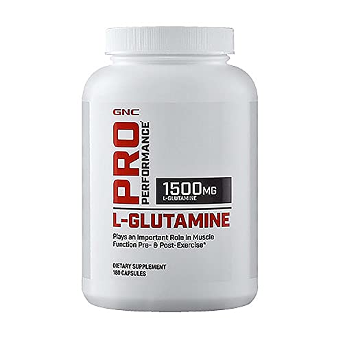 GNC Pro Performance L-Glutamine, 180 Capsules, Supports Muscle Recovery