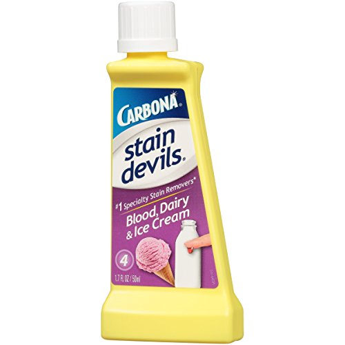 Carbona Stain Devils® #4 – Blood, Dairy & Ice Cream | Professional Strength Laundry Stain Remover | Multi-Fabric Cleaner | Safe On Skin & Washable Fabrics | 1.7 Fl Oz, 1 Pack