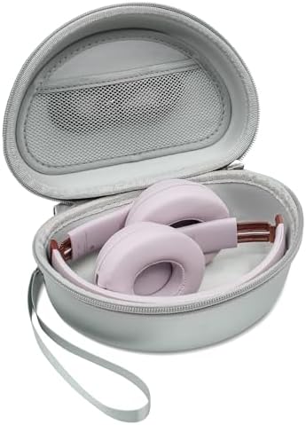 Hard Headphone Case for Beats Solo 4, Studio Pro, Solo 3, Studio 3, Solo 2,Over Ear Headphone Carrying Case with Storage Cable Bag Strap for Travel (Silver)