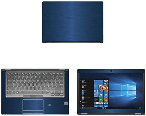 Decalrus - Protective Decal for Dell Latitude 5490 (14" Screen) Laptop Blue Texture Brushed Aluminum Skin case Cover wrap BAdellLatitude14_5490Blue