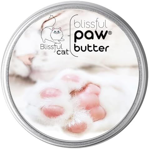 The Blissful Cat Paw Butter, Moisturizer for Dry Paw Pads, Softens and Protects a Rough Paw, Versatile, Lick-Safe Cat Paw Balm, 1 oz.