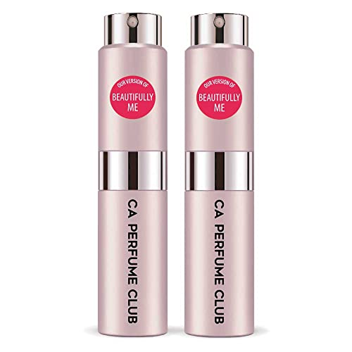 CA Perfume Impression of Estee L. Beautifully Me For Women Replica Version Fragrance Dupes Concentrated Long Lasting Eau de Parfum Spray Refillable Atomizer Bottle 0.27 Fl Oz-X2