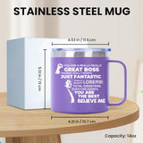 Cessfle Funny Boss Gifts for Men Women, 14oz Worlds Best Boss Mug Funny Trump Mug Gifts for Boss, Boss Lady Gifts, Best Boss Ever Mug, Boss Day Gifts Promotion Gifts Coworker Leaving Gifts (Purple)