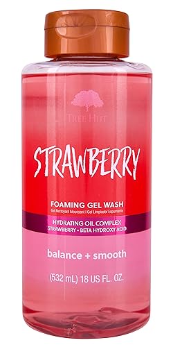 Tree Hut Strawberry Foaming Gel Wash | Cleanse & Soothe Skin Without Stripping Moisture | Made with our Hydrating Oil Complex | 18 fl oz.