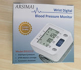 ARSIMAI Blood Pressure Monitor - Wrist Accurate Automatic High Blood Pressure Monitors Portable LCD Screen Irregular Heartbeat Monitor with Storage Case and Adjustable Cuff Powered by Battery - White