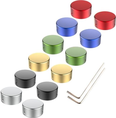 Footswitch Topper Guitar Pedal Button Caps with 3 Set Screws and Protective Fitting Increasing Accuracy,Comfort for Common Switches diameter of 3/8"| SOLUTEK BUTTONS V1 12Pcs Multi-colors