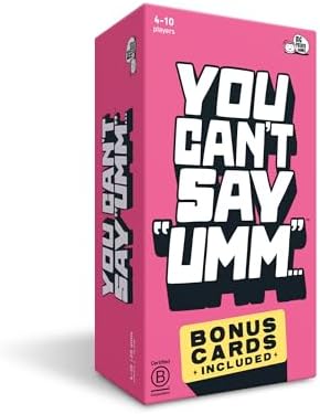 You Can't Say UMM: A Hilarious and Fast-Paced Board Game for Family and Adults, Perfect for Parties, Get-Togethers, Dinner Events, and Gatherings. Bonus Content Included!
