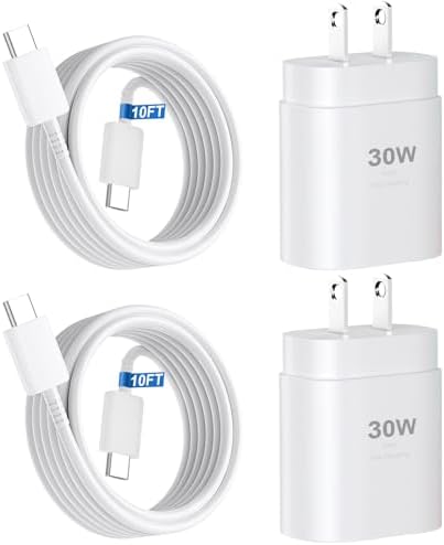 iPhone 16 15 Charger Fast Charging,30W USB C iPhone 16 15 Pro Max Charger Block &10FT Long Type C Cable Cord for iPhone 16/16 Pro Max/15/15 Pro Max/15 Plus/iPad Pro 12.9/11,Android Phone for S25Ultra