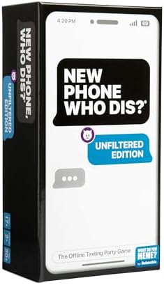 New Phone, Who Dis? by Relatable, The Offline Text Message Party Game, Spicier Edition With New Updated Content, Card Games for Adults, Game Night Games, Includes 100 inbox cards & 300 Reply Cards