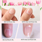 nbc BeautiLab Cuticle Oil, 6Pcs Nail Cuticle Oil Set with Flowers Cuticle Oil for Nails with Vitamin E for Repair Cuticles Strengthener Protector for Damaged Skin Thin Nail