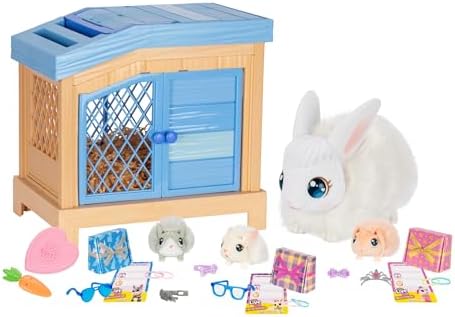 Little Live Pets Mama Surprise - Bunny Amazon Exclusive | Feed & Nurture Mama. Magically Has 3 Babies! Interactive Mama Bunny & Hutch Playset. 20+ Sounds & Reactions. for Kids Ages 4+