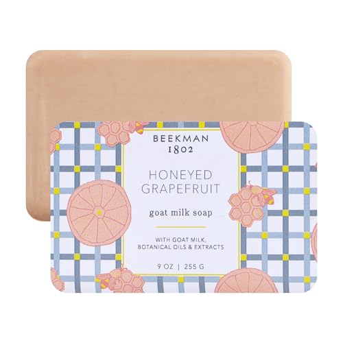 Beekman 1802 Goat Milk Soap Bar with Botanical Oils & Shea Butter - 9 oz - Gently Moisturizes, Exfoliates, and Nourishes for Soft, Healthy Skin - Cruelty-Free - Packaging May Vary
