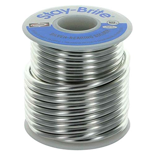 J.W. HARRIS Stay-Brite SB61 1/8 1# Spool, Silver, Contemporary, Tin & Silver, Unfinished