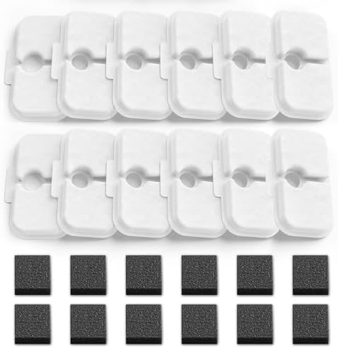 12-Pack Replacement Filters for Petlibro Dockstream Cat Water Fountain PLWF005 PLWF115 PLWF105, Ultra Quiet Pet Water Fountain