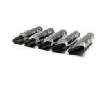 5PCS Reusable W'cked Glass Filter Tips for Slim Cigarettes, Glass Rolling Tip Mouthpieces (Pure Black)