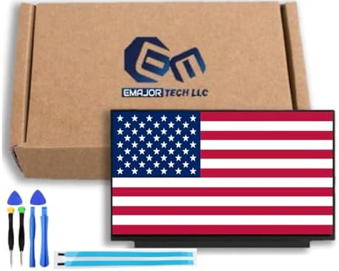 EM EMAJOR TECH New Screen Replacement for HP 15-DY2795WM 6M0Z7UA 15.6 FHD Full-HD Non-Touch 1920 x 1080 Slim LCD Screen Display with with Set Tape and Tools