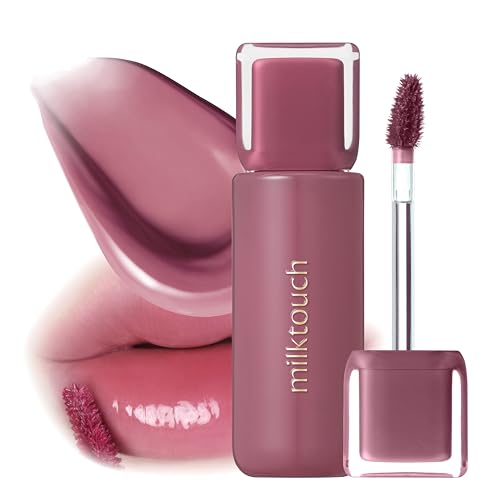 MILKTOUCH Jelly Fit Glow Lip Tint - Hydrating Lip Gloss with Long-Lasting Moisture, Color Stain, Lightweight Formula, Radiant Shine, Perfect for Daily Use, Korean Lip (09 Pine Mauve, 4ml)