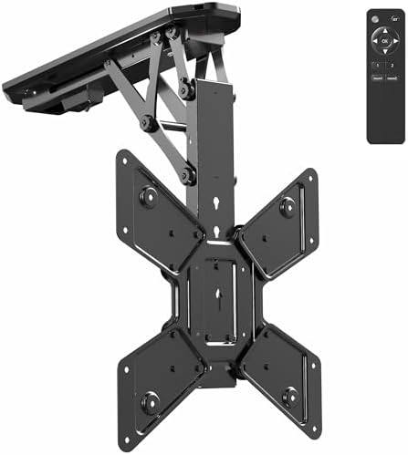 VIVO Electric Ceiling TV Mount for 23 to 55 inch Screens, Flip Down Motorized Pitched Roof VESA Mount, MOUNT-E-FD55